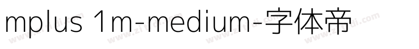 mplus 1m-medium字体转换